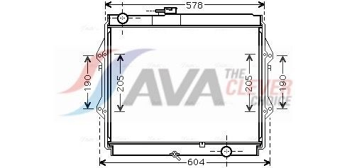 TOA2642 AVA Радіатор охолодження двигуна